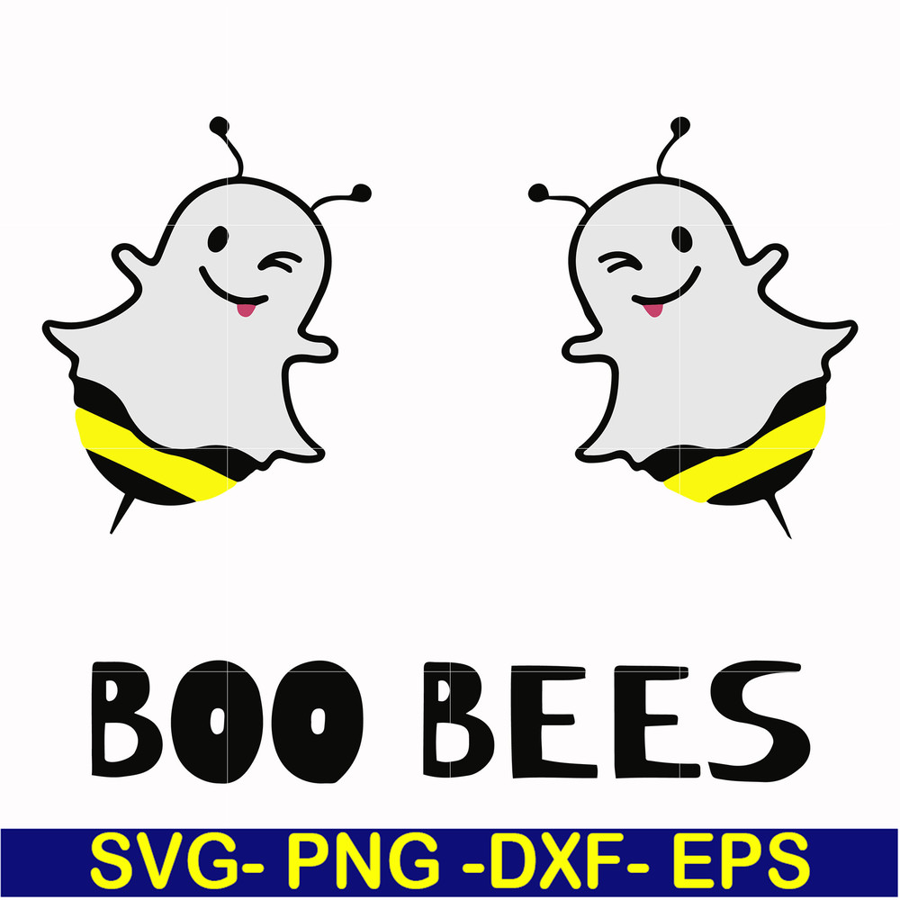 HLW0009-BOO BEES, halloween svg, png, dxf, eps digital file HLW0009.jpg