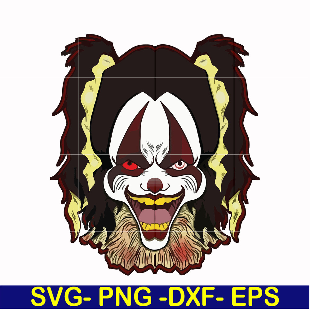 HLW0016-Clown svg, halloween svg, png, dxf, eps digital file HLW0016.jpg