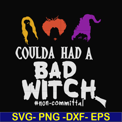 coulda had a bad witch svg, png, dxf, eps digital file hlw0118