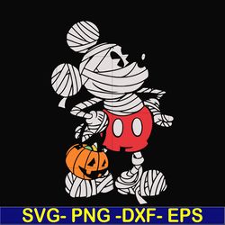 mickey mouse halloween mummy svg, png, dxf, eps digital file hlw0131