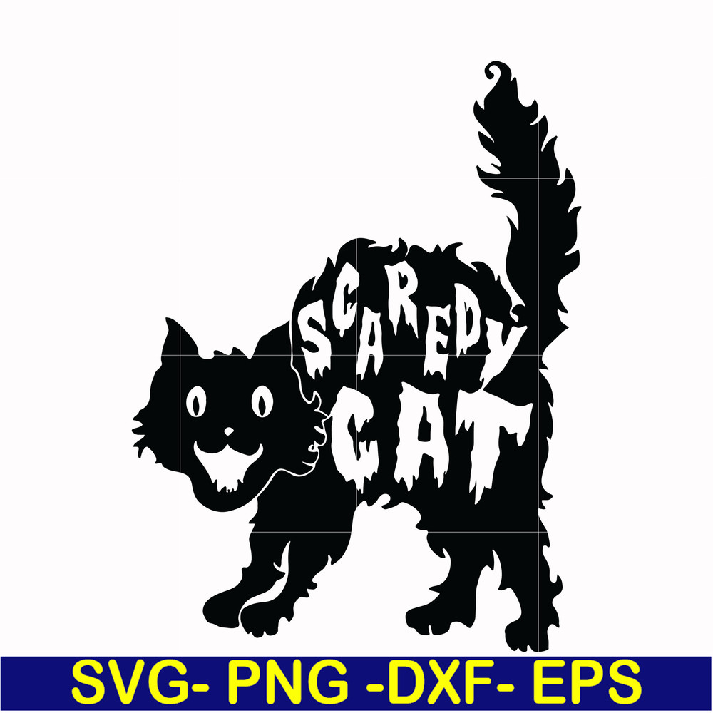 HLW17072014-Scaredy cat svg, png, dxf, eps digital file HLW17072014.jpg