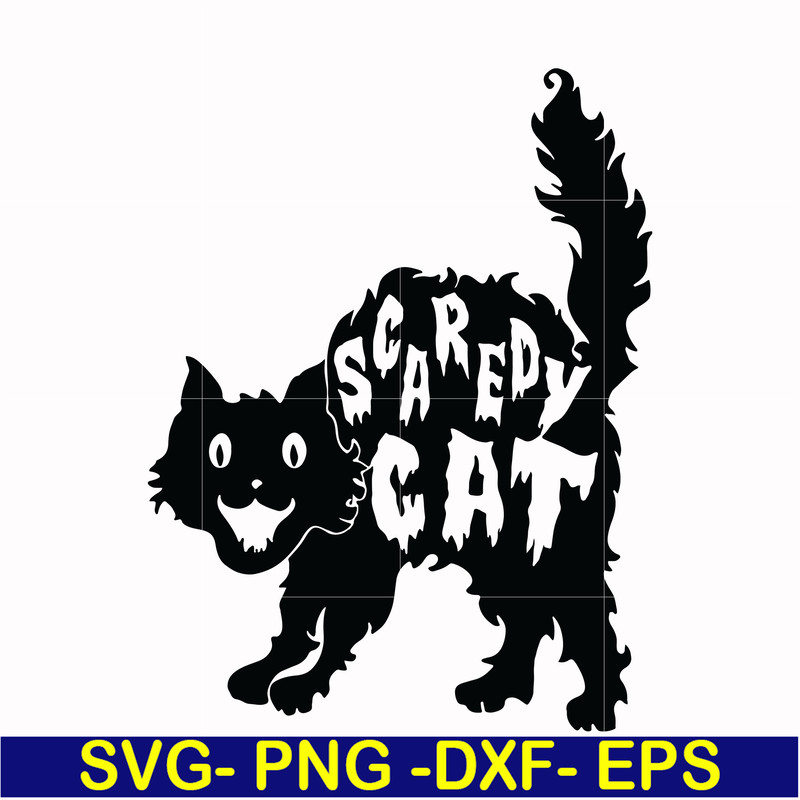 HLW17072014-Scaredy cat svg, png, dxf, eps digital file HLW17072014.jpg
