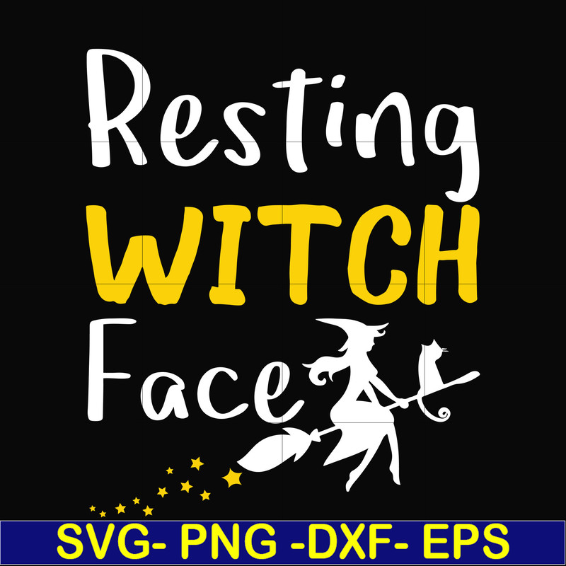 HLW24072023-Resting witch face svg, halloween svg, png, dxf, eps digital file HLW24072023.jpg