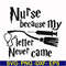 HRPT00011-Nurse because my letter never came svg, png, dxf, eps file HRPT00011.jpg