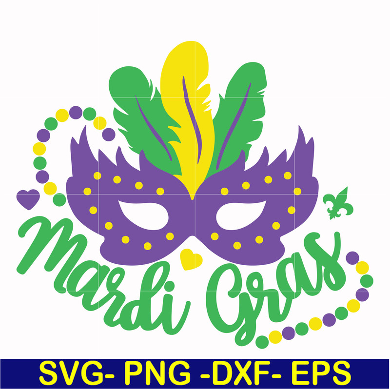 MAG0001-Mardi gras svg, png, dxf, eps file MAG0001.jpg