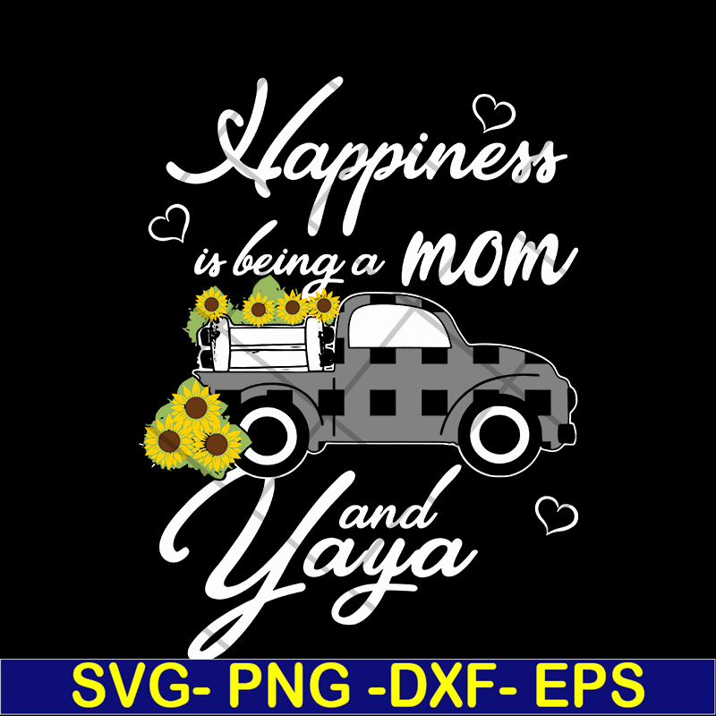 MTD03042116-Happiess is being a mom svg, Mother's day svg, eps, png, dxf digital file MTD03042116.jpg