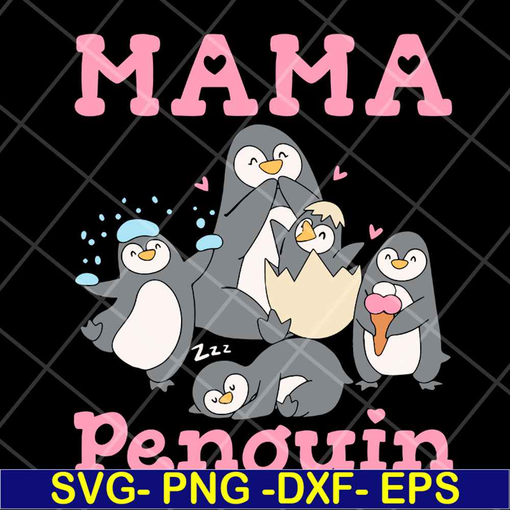 MTD13042131-Mama penguin svg, Mother's day svg, eps, png, dxf digital file MTD13042131.jpg