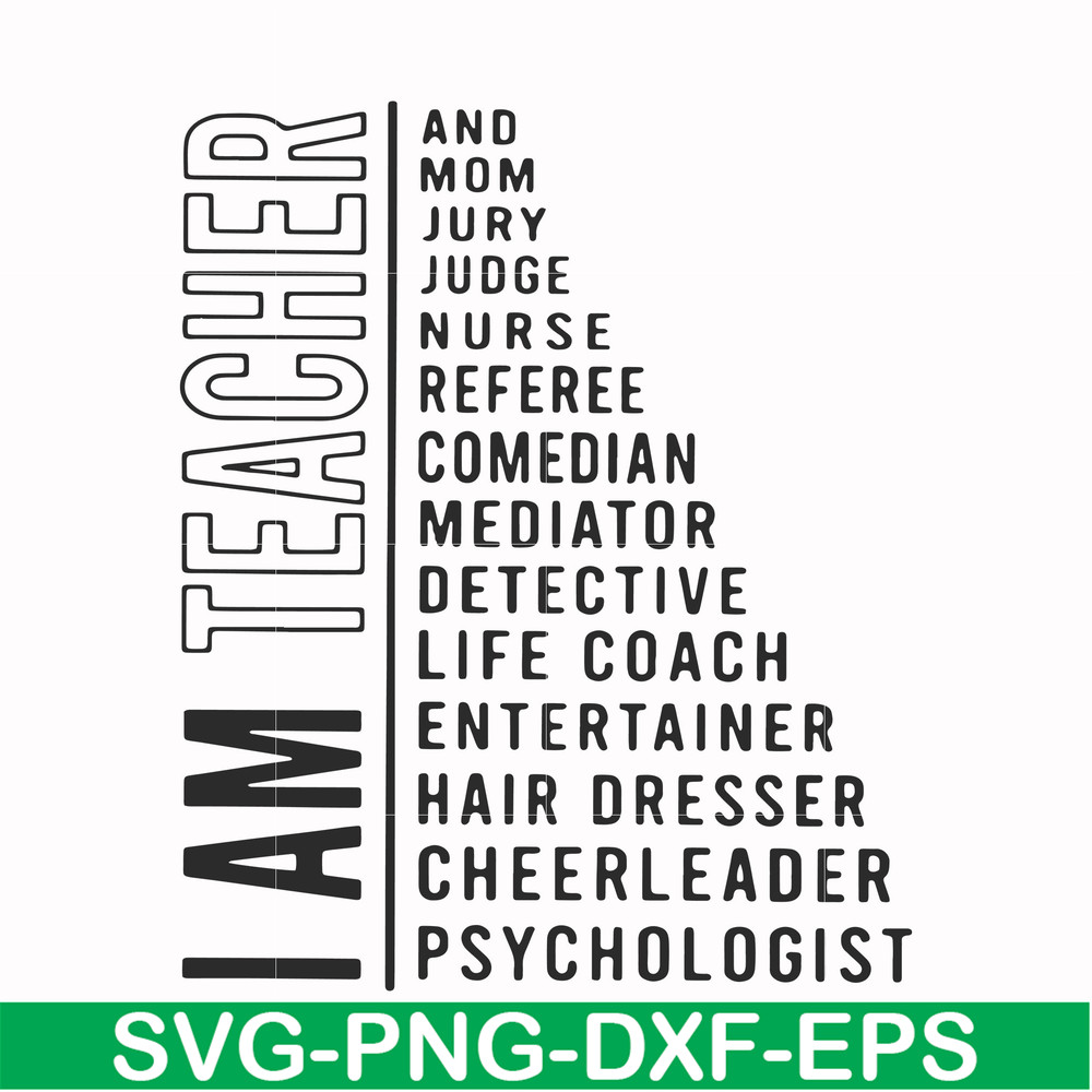 FN000161-I am teacher svg, png, dxf, eps file FN000161.jpg