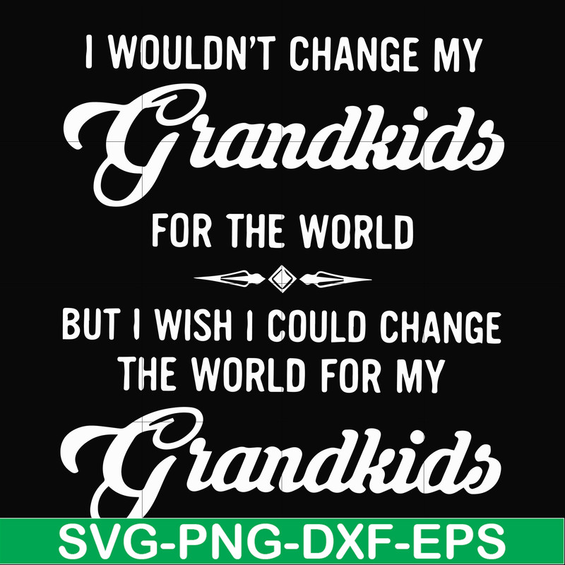 FN000332-I wouldn't change my grandkids for the world but I wish I could change the world for my grandkids svg, png, dxf, eps file FN000332.jpg