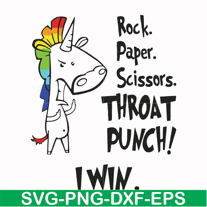 FN000367-Rock paper scissors throat punch I win svg, png, dxf, eps file FN000367.jpg