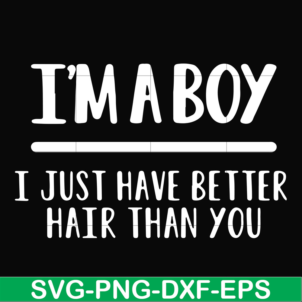 FN000394-I'm a boy I just have better hair than you svg, png, dxf, eps file FN000394.jpg