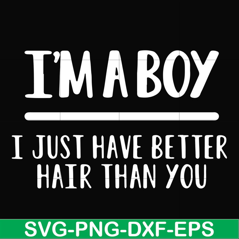 FN000394-I'm a boy I just have better hair than you svg, png, dxf, eps file FN000394.jpg