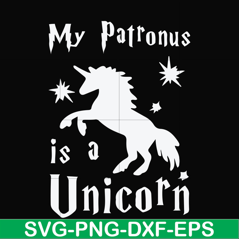 FN000568-My patronus is a Unicorn svg, png, dxf, eps file FN000568.jpg