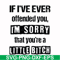 FN000663-If I've ever offended you Im sorry that you're a little bitch svg, png, dxf, eps file FN000663.jpg