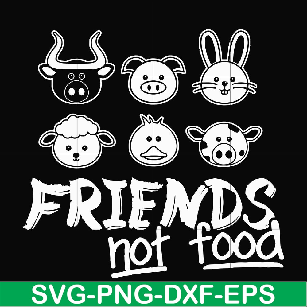 FN00094-Friends not food svg, png, dxf, eps file FN00094.jpg