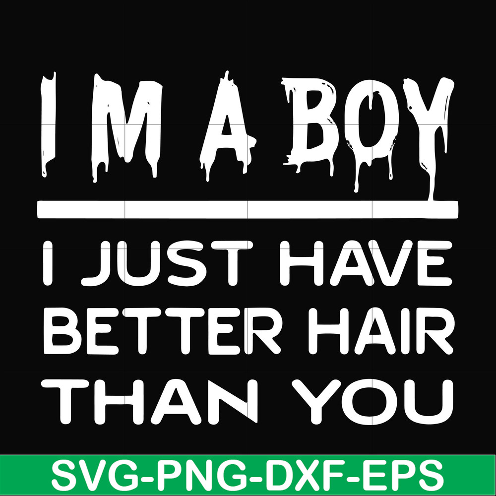 FN00096-I'm a boy I just have better hair than you svg, png, dxf, eps file FN00096.jpg