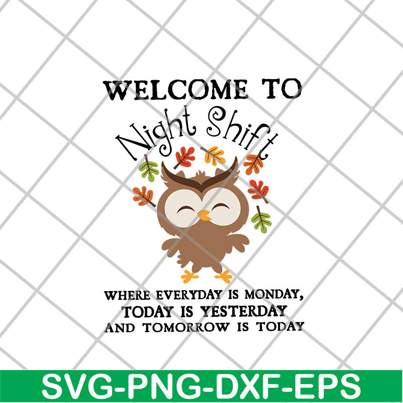 FN11062126-Owl Welcome to night svg, png, dxf, eps digital file FN11062126.jpg