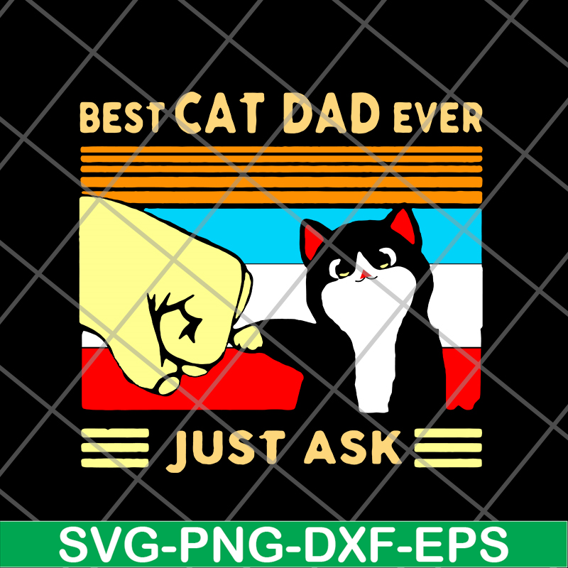 FTD01062105-Best cat dad ever svg, eps, png, dxf digital file FTD01062105.jpg