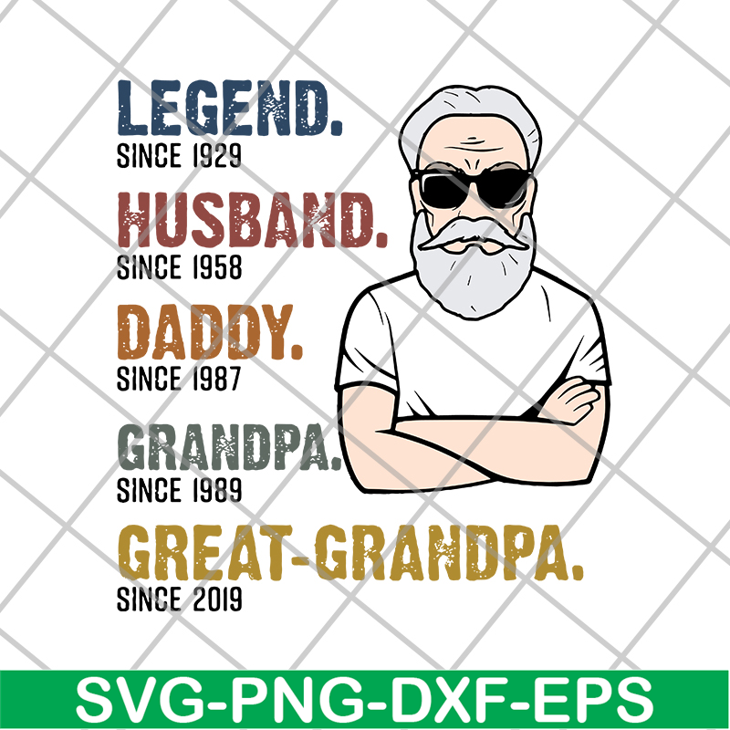 FTD10062120-Legend Great-Grandpa Old Man svg, png, dxf, eps digital file FTD10062120.jpg