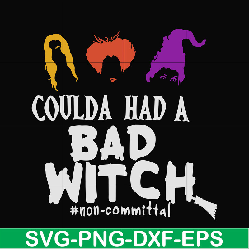 HLW0118-coulda had a bad witch svg, png, dxf, eps digital file HLW0118.jpg