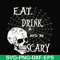 HLW24072018-Eat drink and be scary svg, halloween svg, png, dxf, eps digital file HLW24072018.jpg