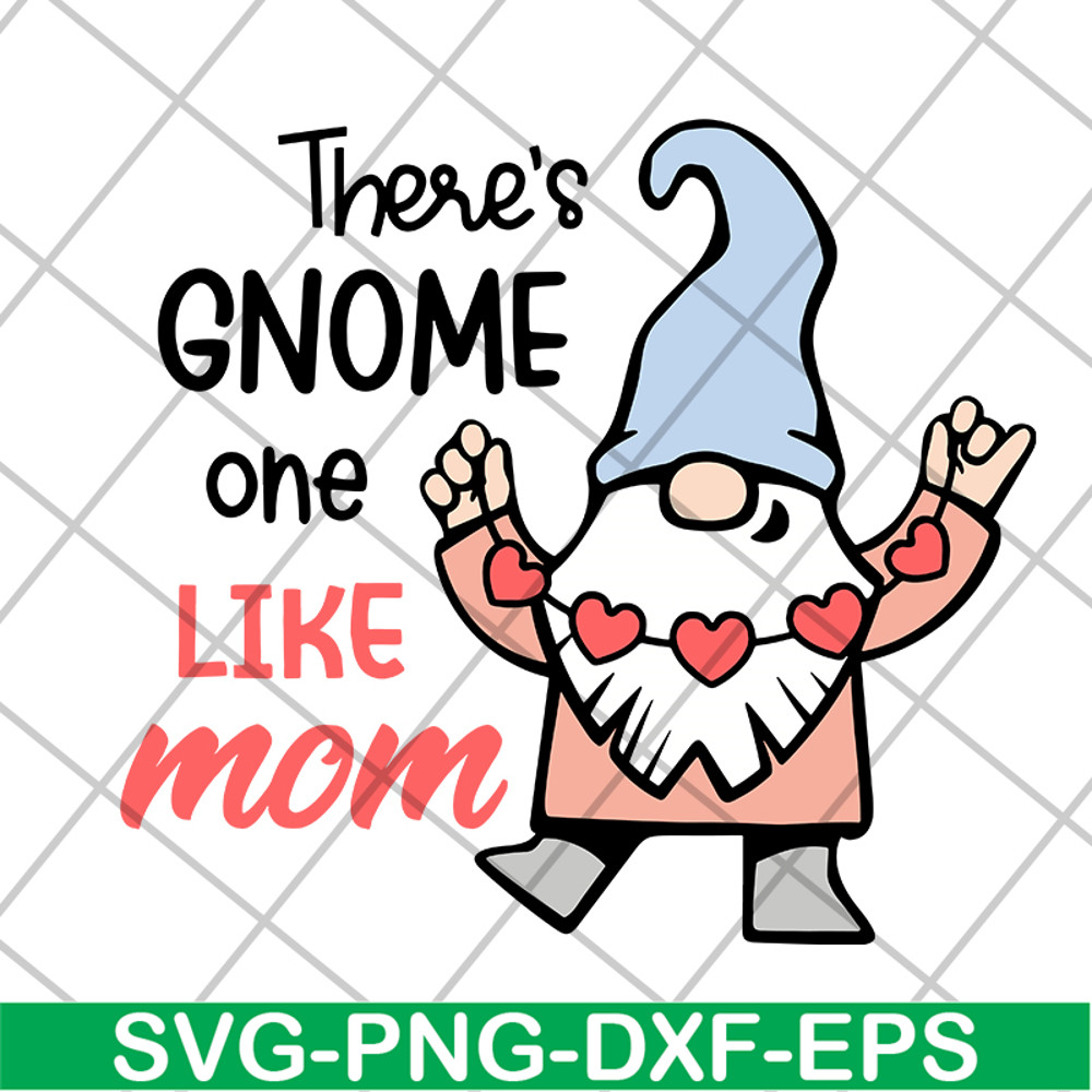 MTD05042107-There's gnome on like mom svg, Mother's day svg, eps, png, dxf digital file MTD05042107.jpg