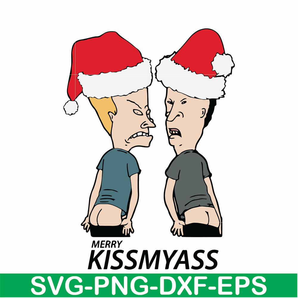 NCRM0014-Merry kissmyass svg, christmas svg, png, dxf, eps digital file NCRM0014.jpg