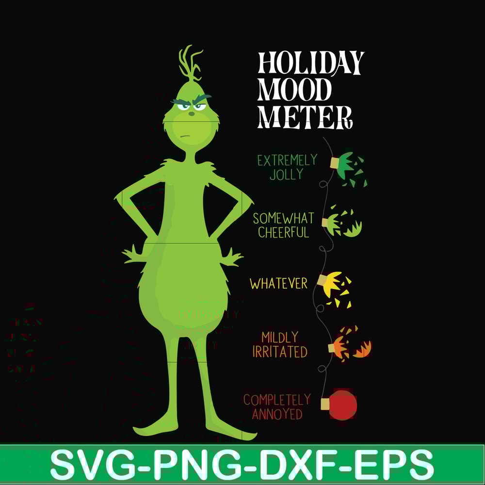 NCRM0062-Holiday mood meter svg, grinch svg, png, dxf, eps digital file NCRM0062.jpg
