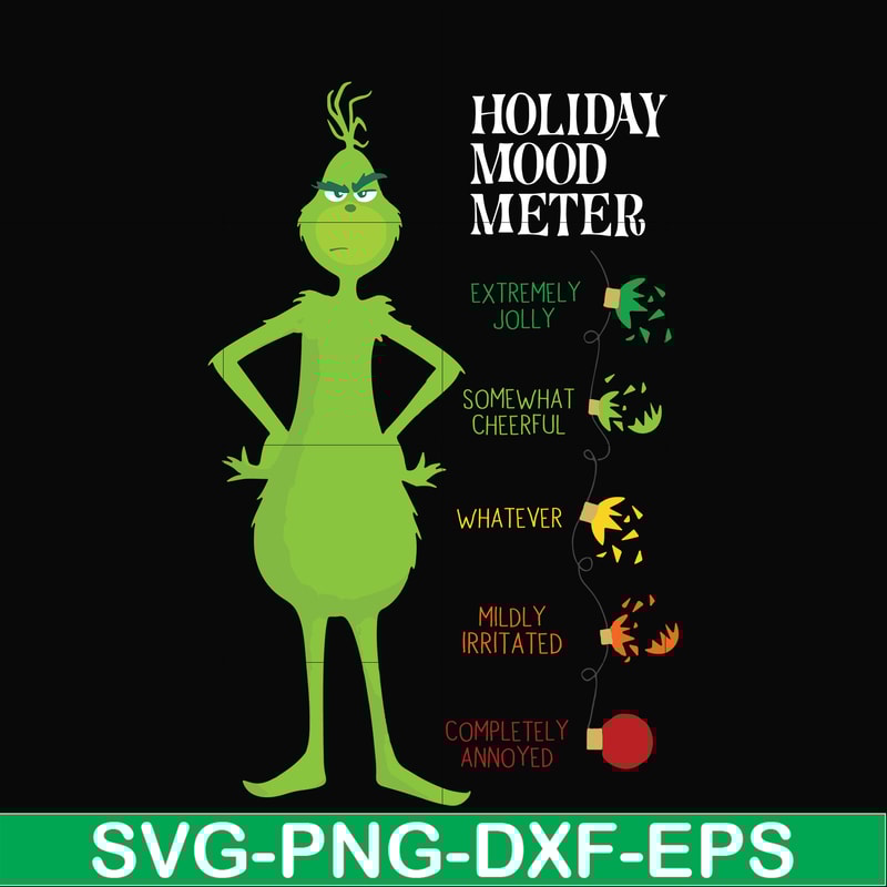 NCRM0062-Holiday mood meter svg, grinch svg, png, dxf, eps digital file NCRM0062.jpg