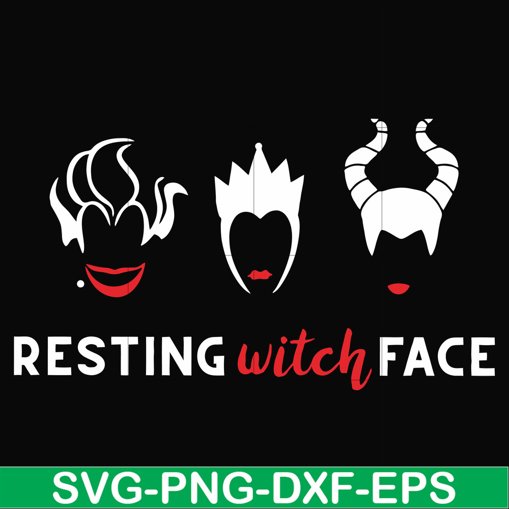 NCRM0109-Resting witch face svg, png, dxf, eps digital file NCRM0109.jpg