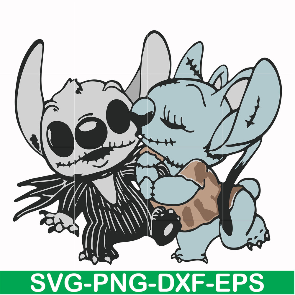 NCRM0112-Stitch and Angel Jack Skellington The Nightmare Before Christmas svg, png, dxf, eps digital file NCRM0112.jpg