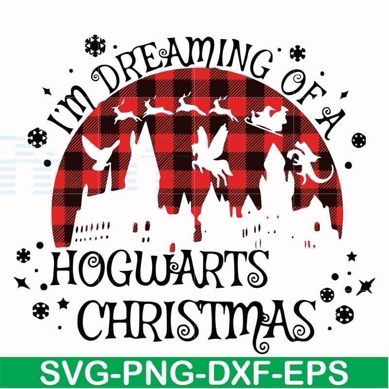 NCRM14072011-Im dreaming of a hogwarts christmas svg, png, dxf, eps digital file NCRM14072011.jpg