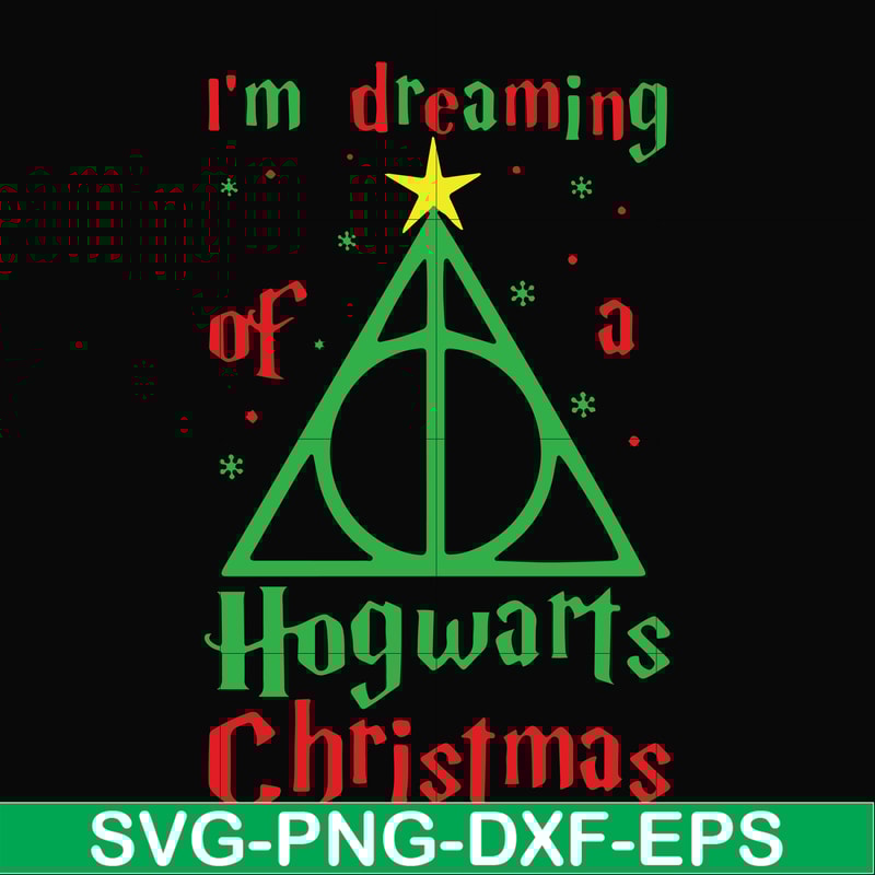 NCRM14072012-Im dreaming of a hogwarts christmas svg, png, dxf, eps digital file NCRM14072012.jpg
