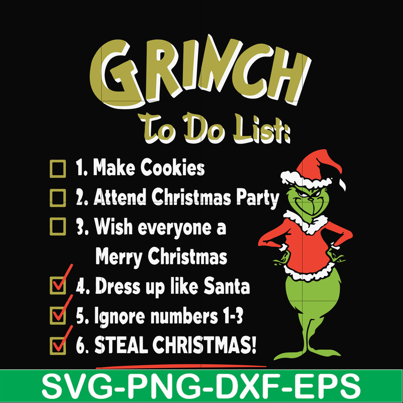 NCRM16072010-Grinch to do list svg, christmas svg, png, dxf, eps digital file NCRM16072010.jpg