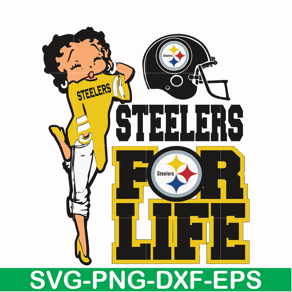 NFL0000169-Steelers for life, svg, png, dxf, eps file NFL0000169.jpg