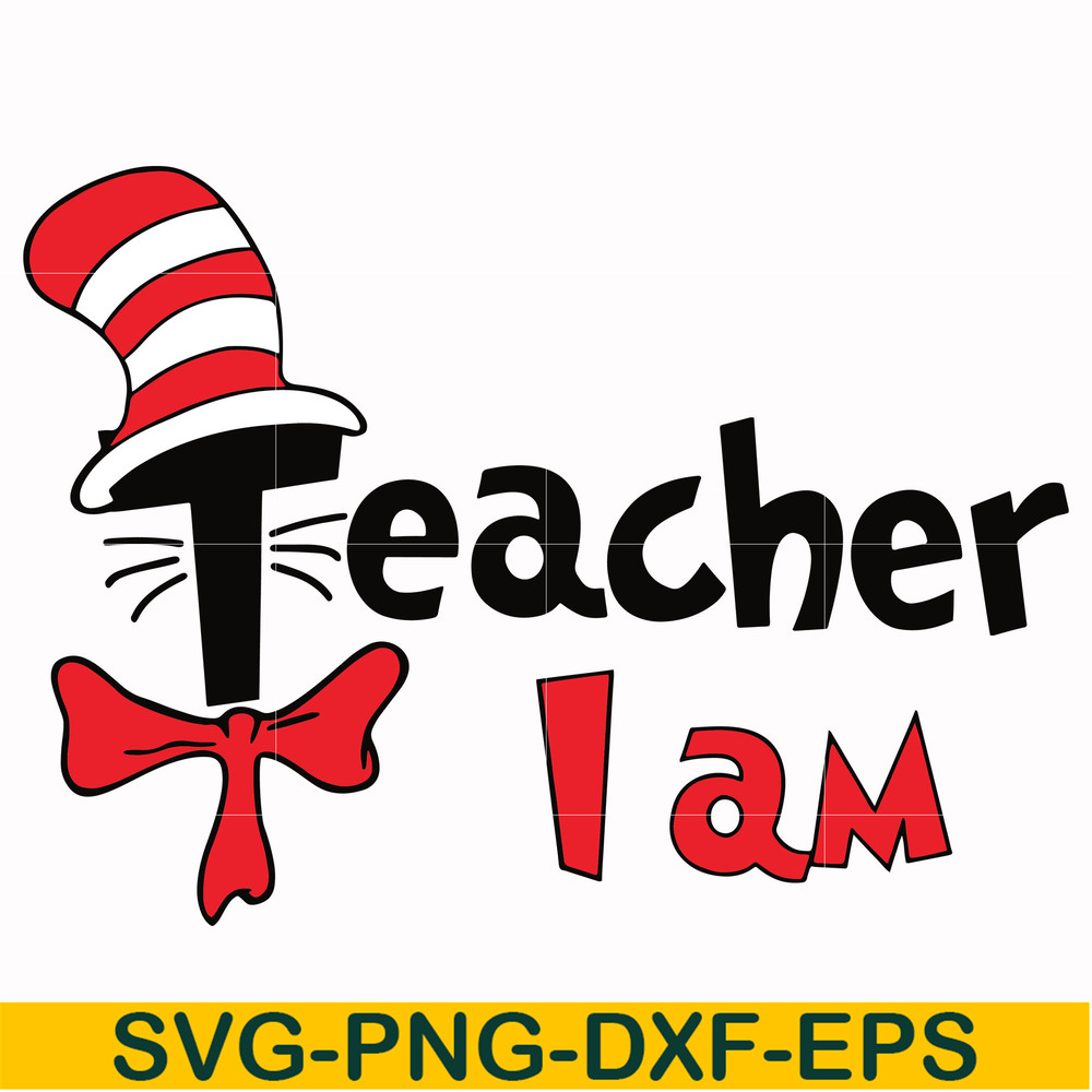 DR00043-I am teacher svg, png, dxf, eps file DR00043.jpg