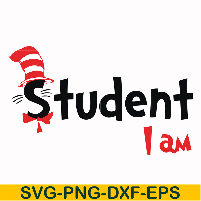 DR00058-Student I am svg, png, dxf, eps file DR00058.jpg