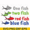 DR00078-One fish two fish red fish blue fish svg, png, dxf, eps file DR00078.jpg