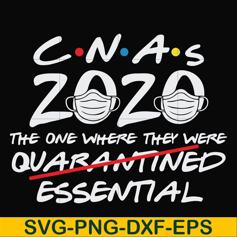 FN0001009-Cnas 2020 the one where they were quarantined essential svg, png, dxf, eps file FN0001009.jpg