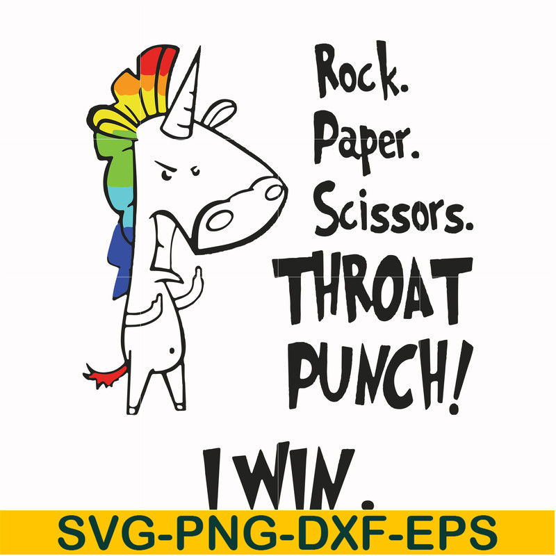 FN000367-Rock paper scissors throat punch I win svg, png, dxf, eps file FN000367.jpg