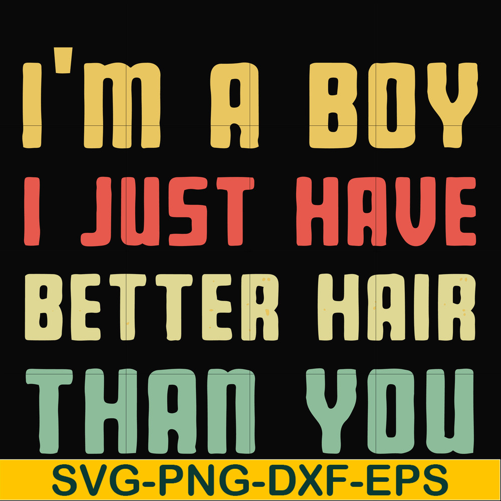 FN000395-I'm a boy I just have better hair than you svg, png, dxf, eps file FN000395.jpg
