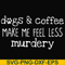 FN000398-Dogs & coffee make me feel less murdery svg, png, dxf, eps file FN000398.jpg