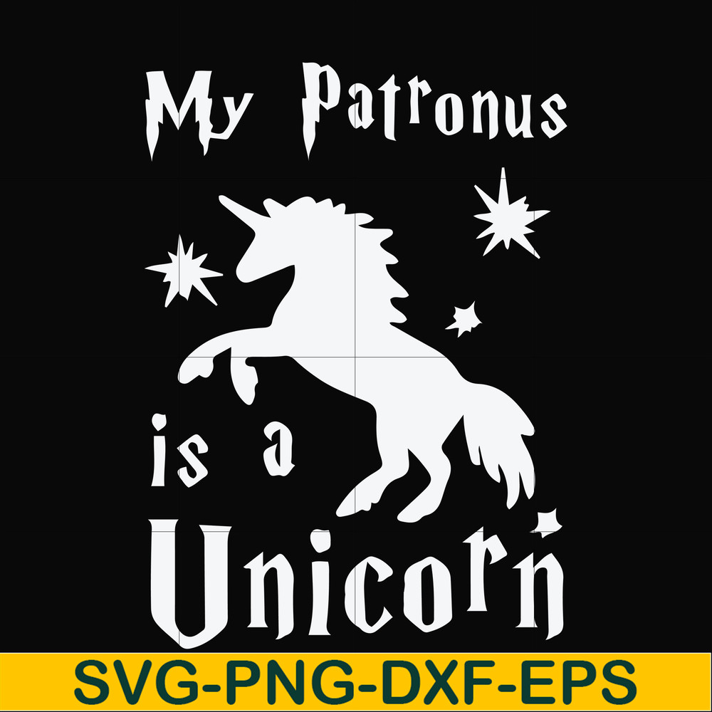FN000568-My patronus is a Unicorn svg, png, dxf, eps file FN000568.jpg