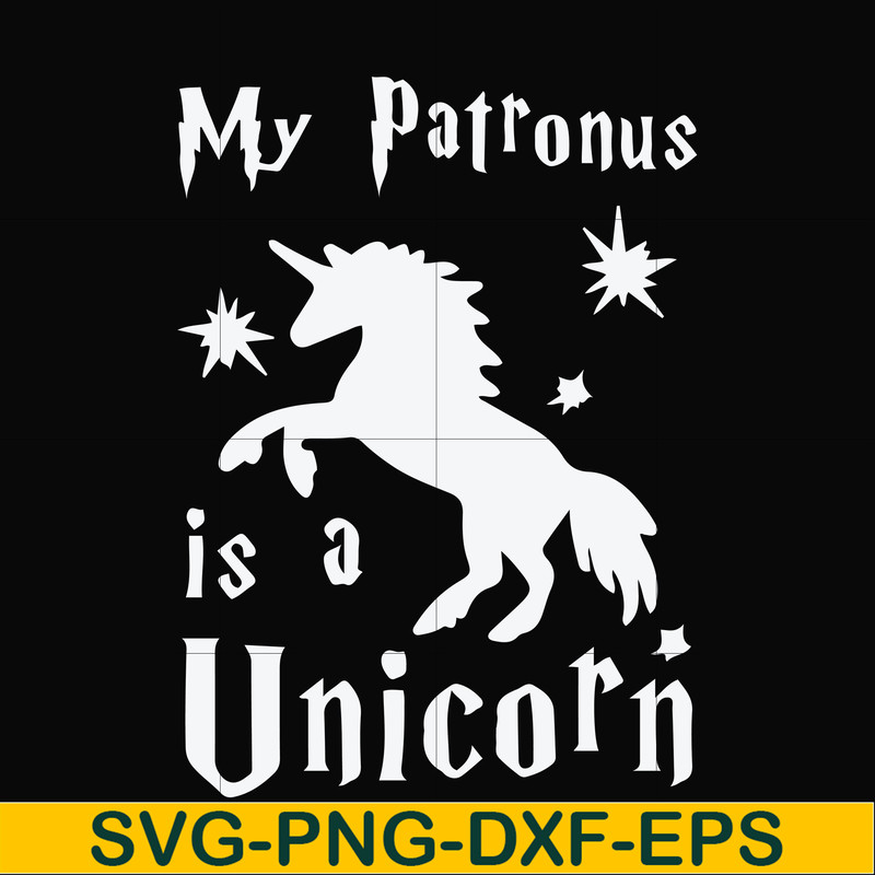 FN000568-My patronus is a Unicorn svg, png, dxf, eps file FN000568.jpg