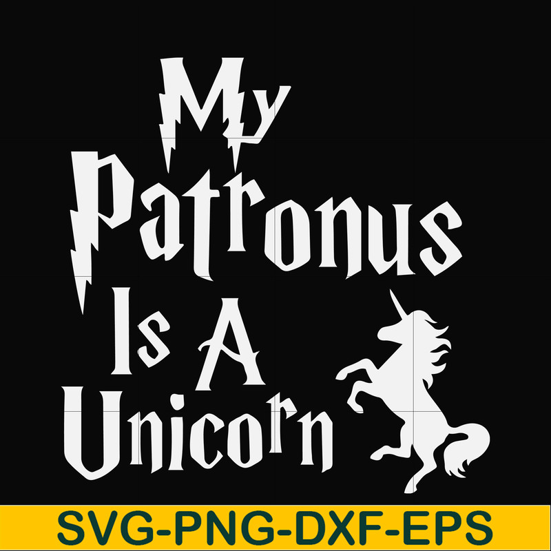 FN000570-My patronus is a Unicorn svg, png, dxf, eps file FN000570.jpg