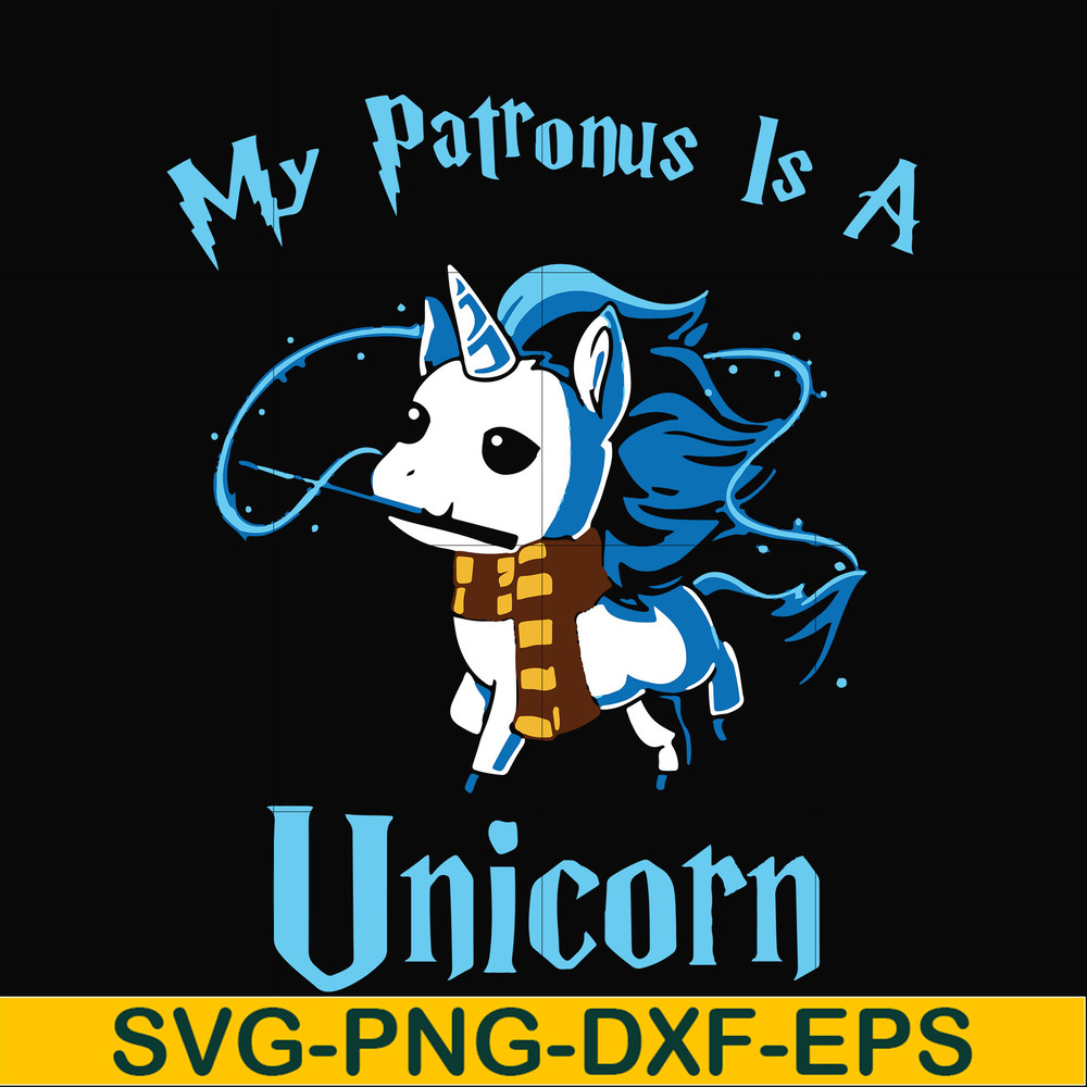 FN000571-My patronus is a Unicorn svg, png, dxf, eps file FN000571.jpg
