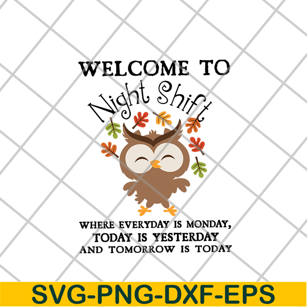 FN11062126-Owl Welcome to night svg, png, dxf, eps digital file FN11062126.jpg