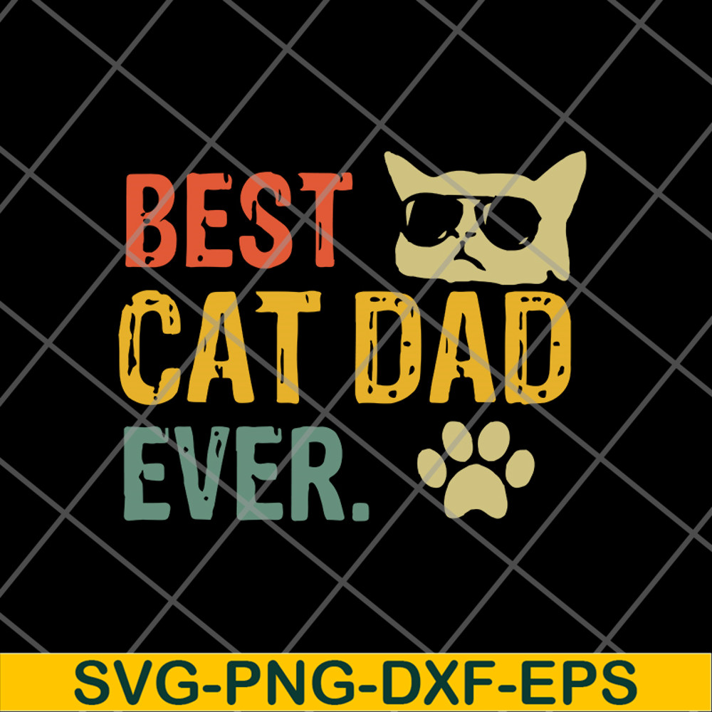 FTD01062104-Best cat dad ever svg, eps, png, dxf digital file FTD01062104.jpg