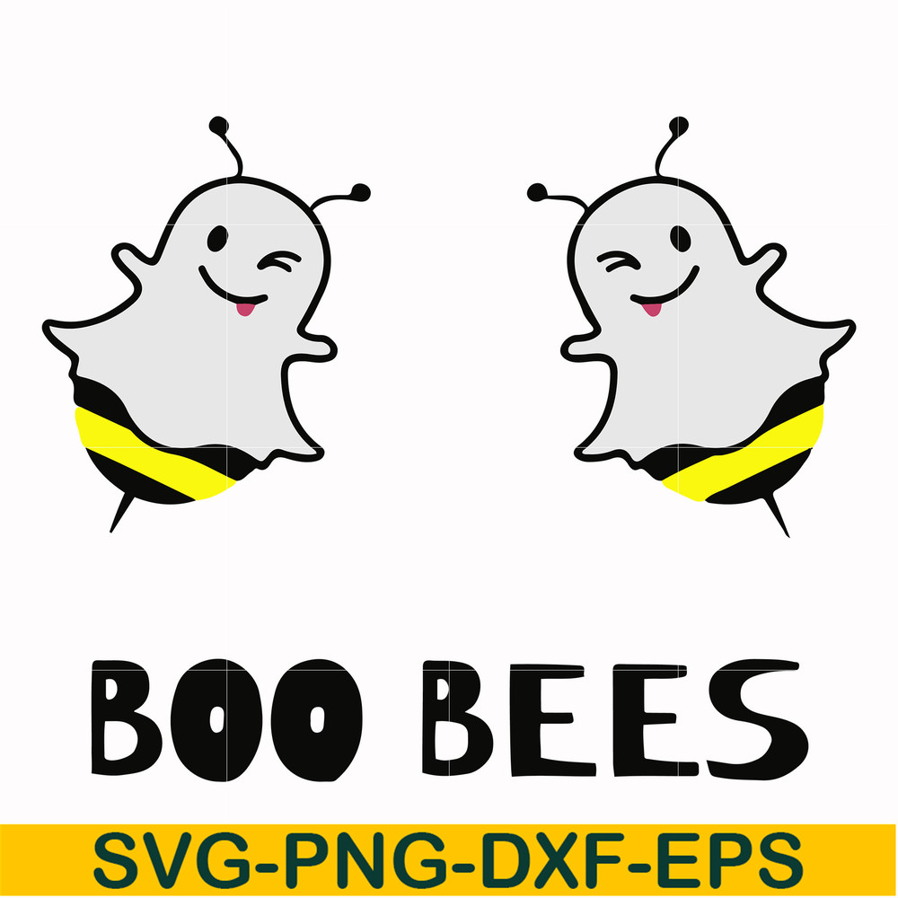 HLW0009-BOO BEES, halloween svg, png, dxf, eps digital file HLW0009.jpg