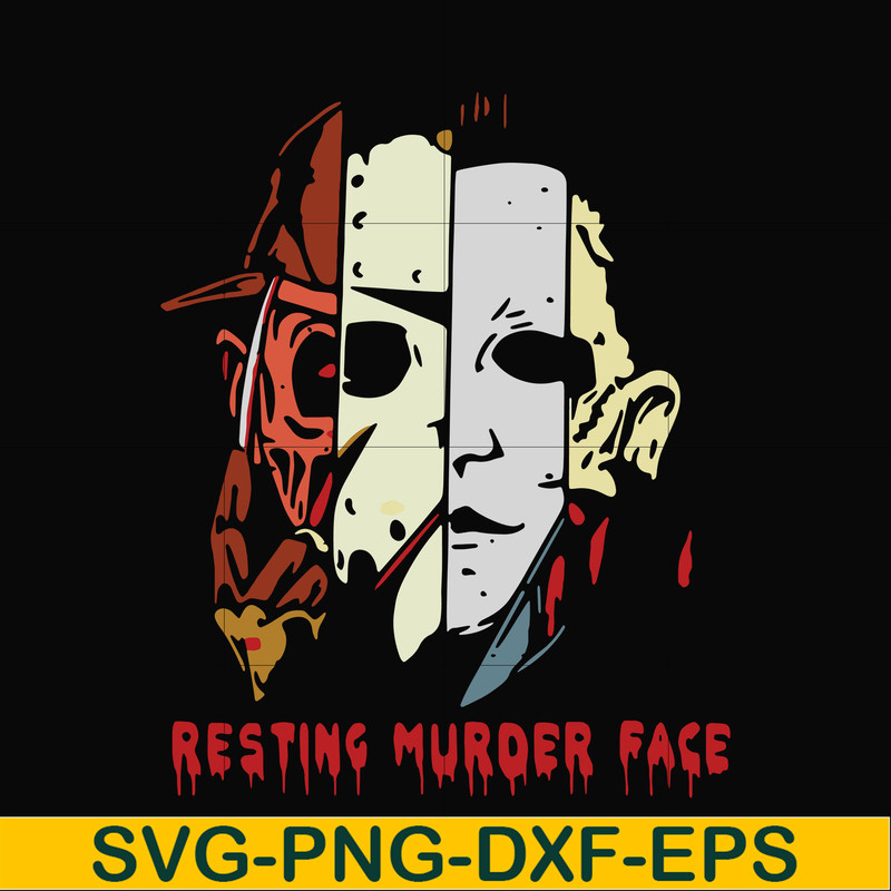 HLW0161-Resting murder face svg, png, dxf, eps digital file HLW0161.jpg